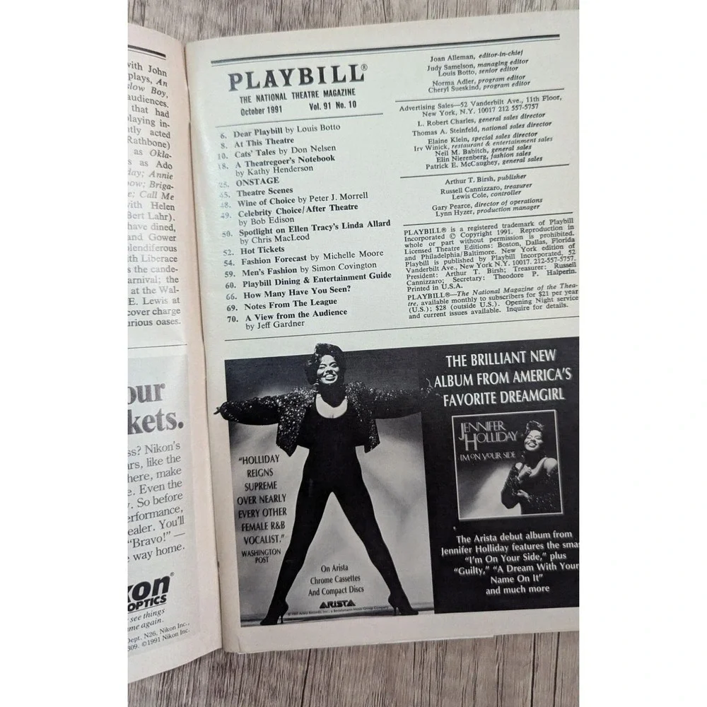 Vintage Playbill Will Rogers Follies Palace Theatre NYC 1991 Collectible Broadwa